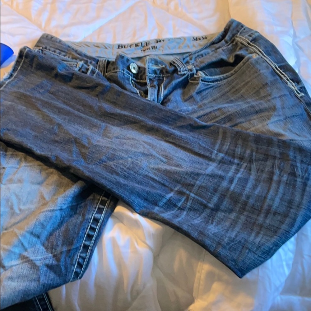 Men’s Buckle Black Jeans 34x34